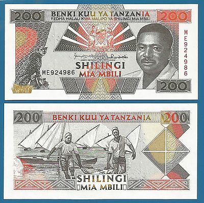 Tanzania 200 Shilingi P 25b Nd (1993) Unc Sign 11 Low Shipping Combine Free 25 B